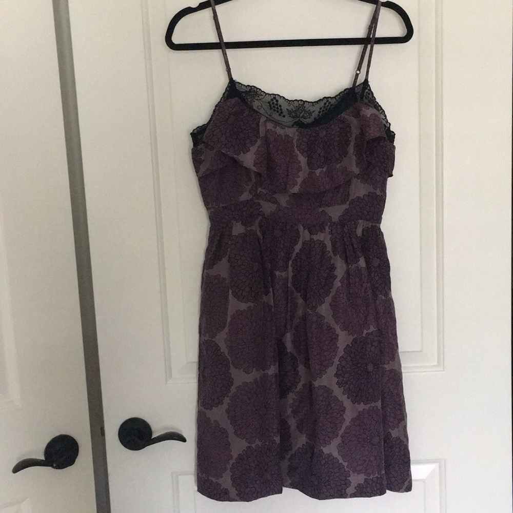 Silk Floral Anthropologie Dress, Size 6
